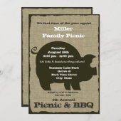 Picknick en BBQ Brown Hog Kaart (Voorkant / Achterkant)