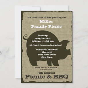 Picknick en BBQ Brown Hog Kaart