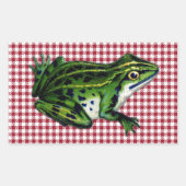 Picknick kikkerprint rechthoekige sticker (Voorkant)