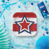 Picknick met Uncle Sam Papieren Bordje (Feest)