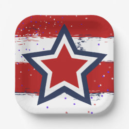 Picknick met Uncle Sam Papieren Bordje