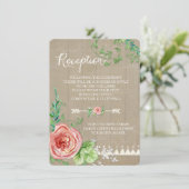 Picknick Ontvangst Kaart (Staand voorkant)