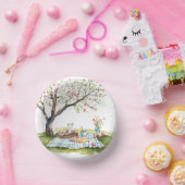 Picknick ontwerp ronde papieren kommen (Feest)