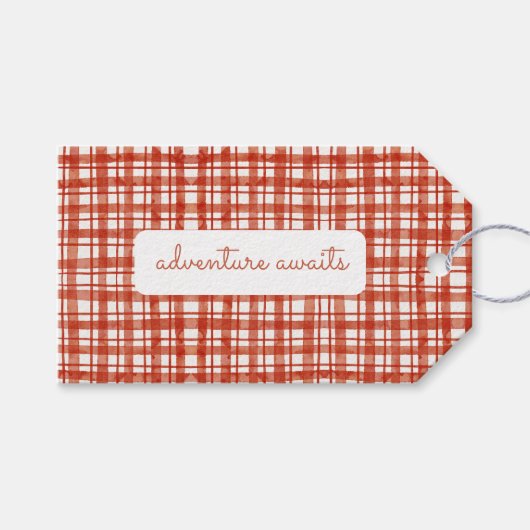 Picknick Plaid Herfst Genderneutraal Baby shower Cadeaulabel (Voorkant (Horizontaal))