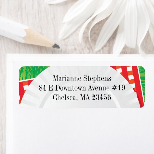 Picknick Uitje Party BBQ Retour Adreslabels Etiket (Insitu)