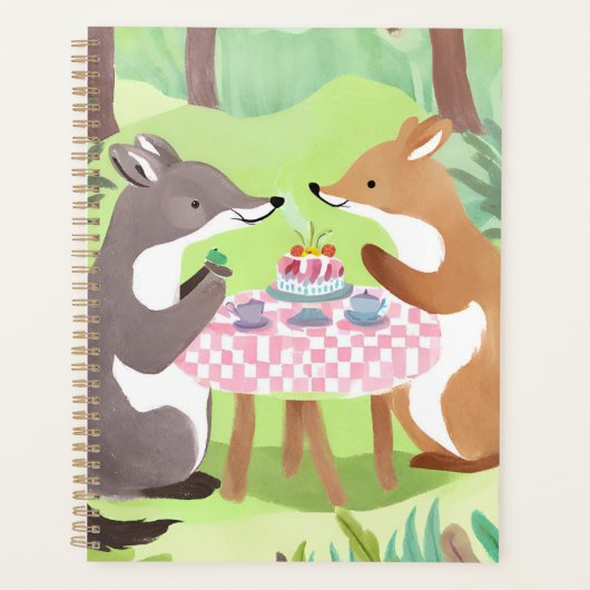 picknick voor bosdieren | grillige Schattigee Wate Planner (Voorkant)
