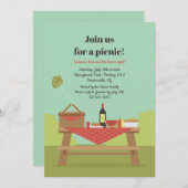  picknickuitnodiging kaart (Voorkant / Achterkant)