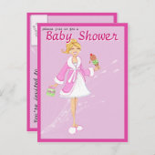 Picks & Ice Cream Baby shower carte postale (Devant / Derrière)