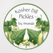 Picks Kosher Dill Concomber Étiquettes d'art (Design 1)