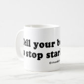 PICKUP LINES - "Zeg tegen je vriendje dat je moet  Koffiemok (Voorkant links)