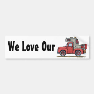 Pickup Truck Camper RV Bumpersticker