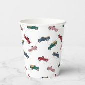 Pickup Trucks Schattigee voertuigen Auto Vervoer Papieren Bekers (Achterkant)