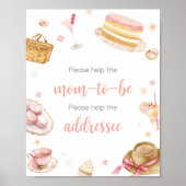 Picnic Baby Brunch Baby shower Envelope Station Poster (Voorkant)