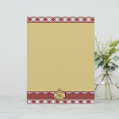 Picnic Barbecue Red Checkered Letterhead (Staand voorkant)