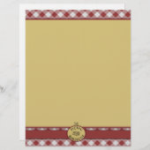 Picnic Barbecue Red Checkered Letterhead (Voorkant / Achterkant)
