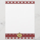 Picnic Barbecue Red Checkered Letterhead (Achterkant)