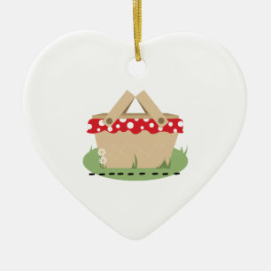 Picnic Basket Keramisch Ornament