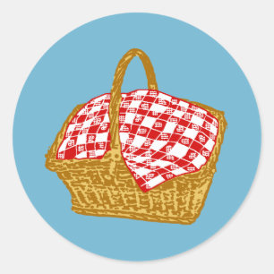 Picnic Basket Ronde Sticker