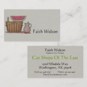 Picnic Basket & Watermeloen Visitekaartje (Voorkant / Achterkant)