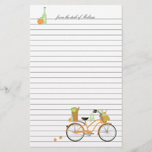Picnic Bicycle Briefpapier (Voorkant)