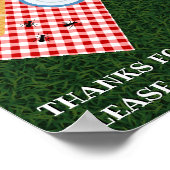 PICNIC bij het PARK-teken van de voorkeur Poster (Hoek)