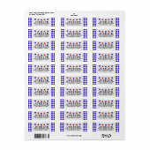 Picnic en banner | Blue Checkeron Tablecloth Summe Etiket (Full Sheet)