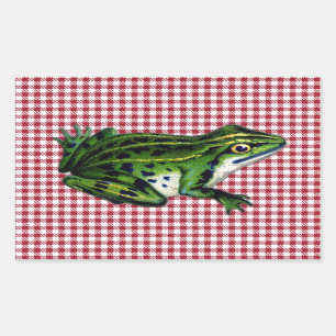 Picnic Frog afdrukken Rechthoekige Sticker