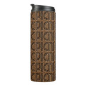 Picnic Funny Wicker Typography Brown Tumbler Thermosbeker (Geroteerd rechts)