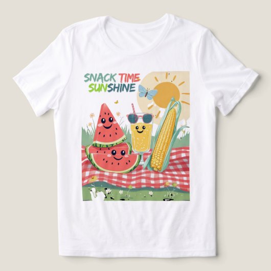 Picnic Pals – Summer Snack Squad Tri-Blend Shirt (Design voorkant)