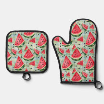 Picnic Patch Watermelon – Waterverf Fruit Gingham