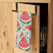 Picnic Patch Watermelon – Waterverf Fruit Gingham