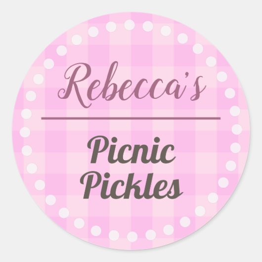 Picnic Pickles Ronde Sticker (Voorkant)