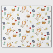 Picnic Time Mochi Reading a book white Cadeaupapier (Vlak)