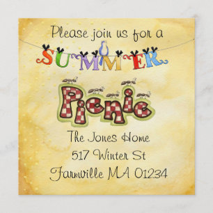 Picnic-uitnodiging Kaart