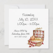 Picnic-uitnodiging Kaart (Achterkant)