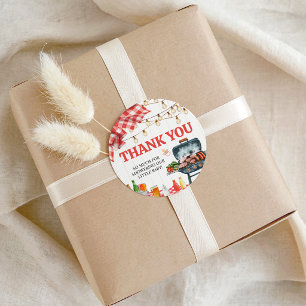 Picnick Gingham Baby-Q Favor Cadeautags Bedankjes Labels