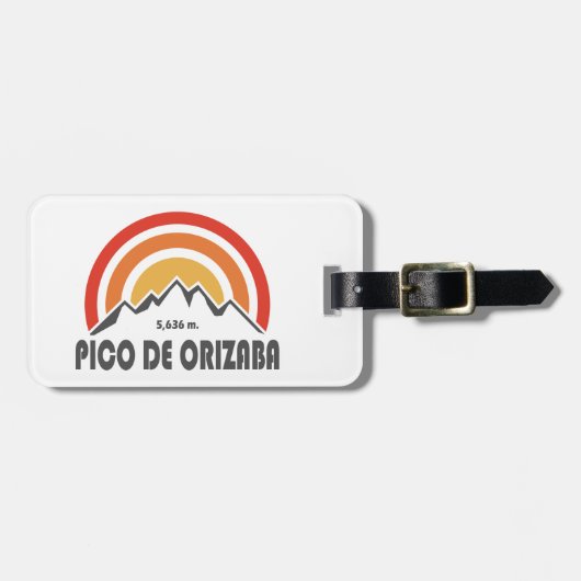 Pico de Orizaba Mexico Bagagelabel (Voorkant horizontaal)