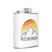 Pico de Orizaba Mexico Retro Heupfles (Rechts)