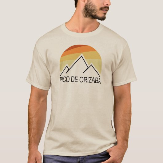Pico de Orizaba Mexico Retro T-shirt (Voorkant)