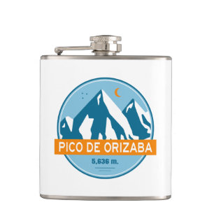 Pico de Orizaba Mexico Sterren Maan Heupfles