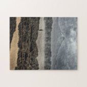 Pico de Orizaba uit het meer van Achichic in Puebl Legpuzzel (Horizontaal)