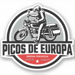 Picos de Europa Spaanse Cantabrische Bergen Motor Sticker