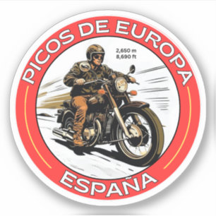 Picos de Europa Spaanse Cantabrische Bergen Motor Sticker
