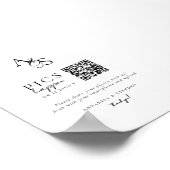 Pics gebeuren! Foto, QR-code, bruiloft Poster (Hoek)