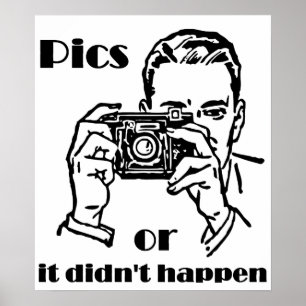 Pics of het gebeurde niet Retro Poster