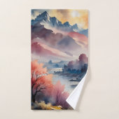 Pics Pastel et eaux calmes (Serviette à main)