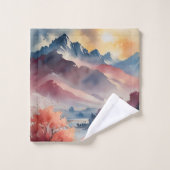 Pics Pastel et eaux calmes (Gant de toilette)