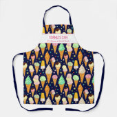 PictCone Cone Pattern Cute Cute Custom Name Text Schort (Voorkant)