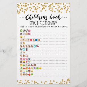 Pictionary van het kinderboek Emoji met Answers ga