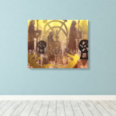 Pictish Birsay Stone Canvas Afdruk (Insitu (Houten vloer))